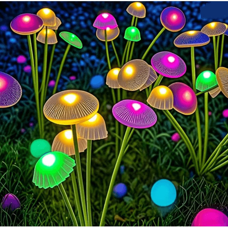 GlowMush Dual Mode Solar Garden Lights For Pathways And Outdoor Decor 3