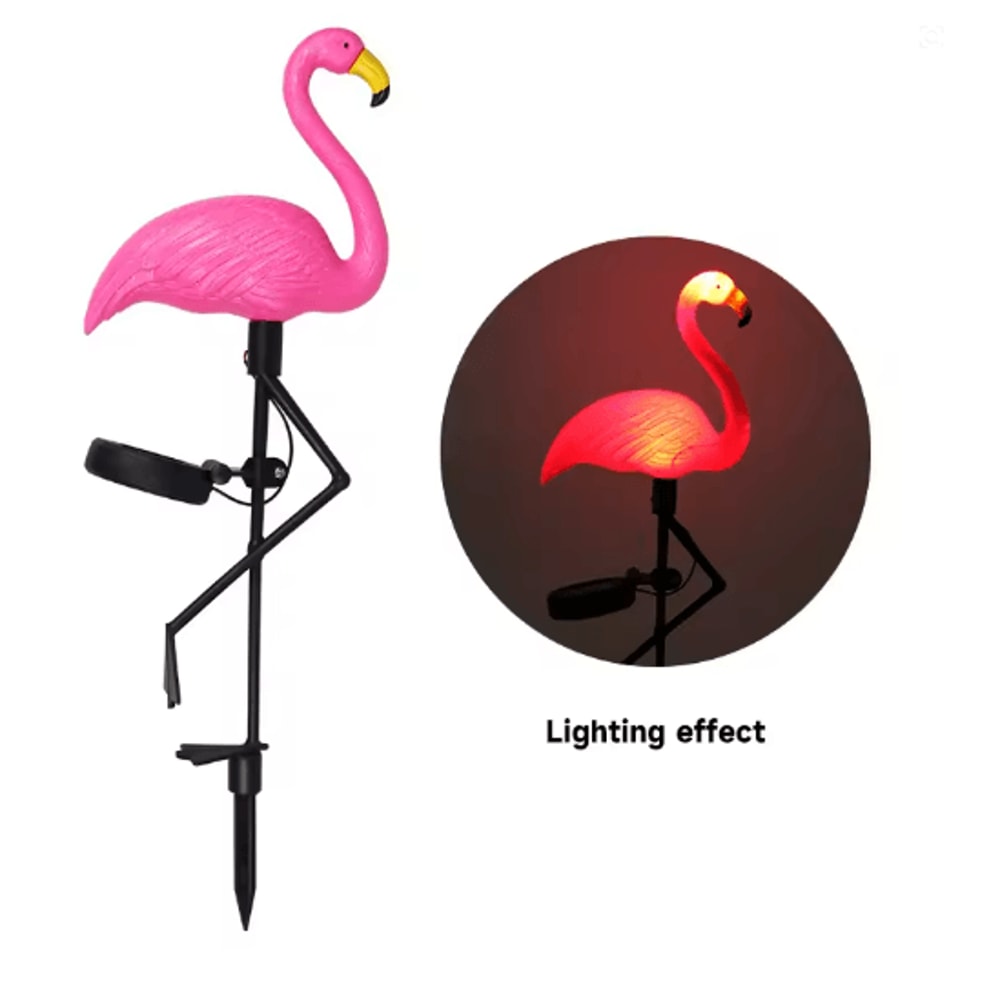 FlamingoGlow Solar Garden Light For Outdoor Pathways And Patio Decor 2