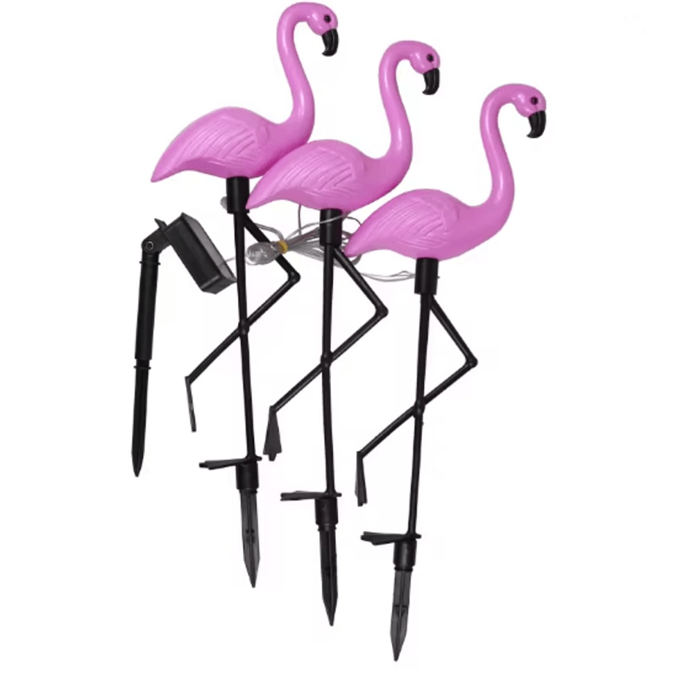 FlamingoGlow Solar Garden Light For Outdoor Pathways And Patio Decor 4