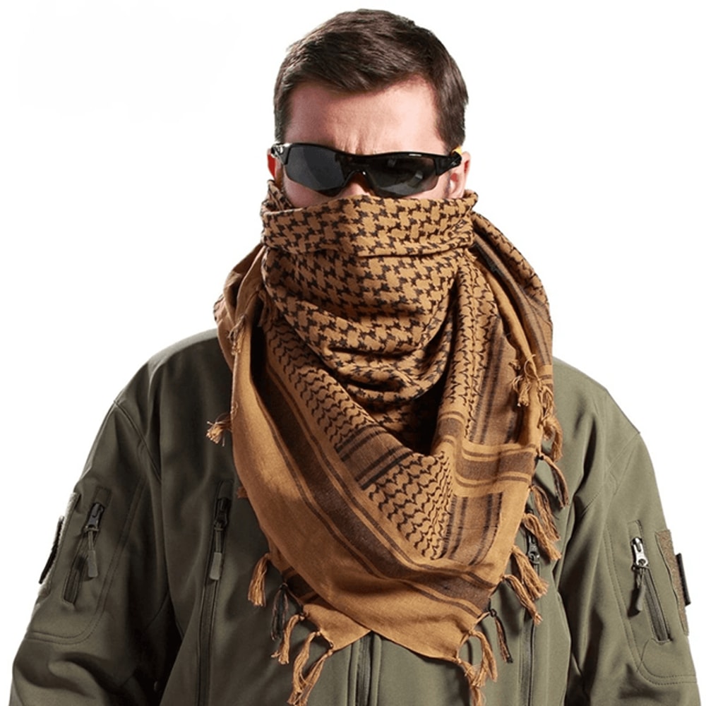 DesertShield Tactical Shemagh Scarf For Outdoor Protection And Versatile Wear 0