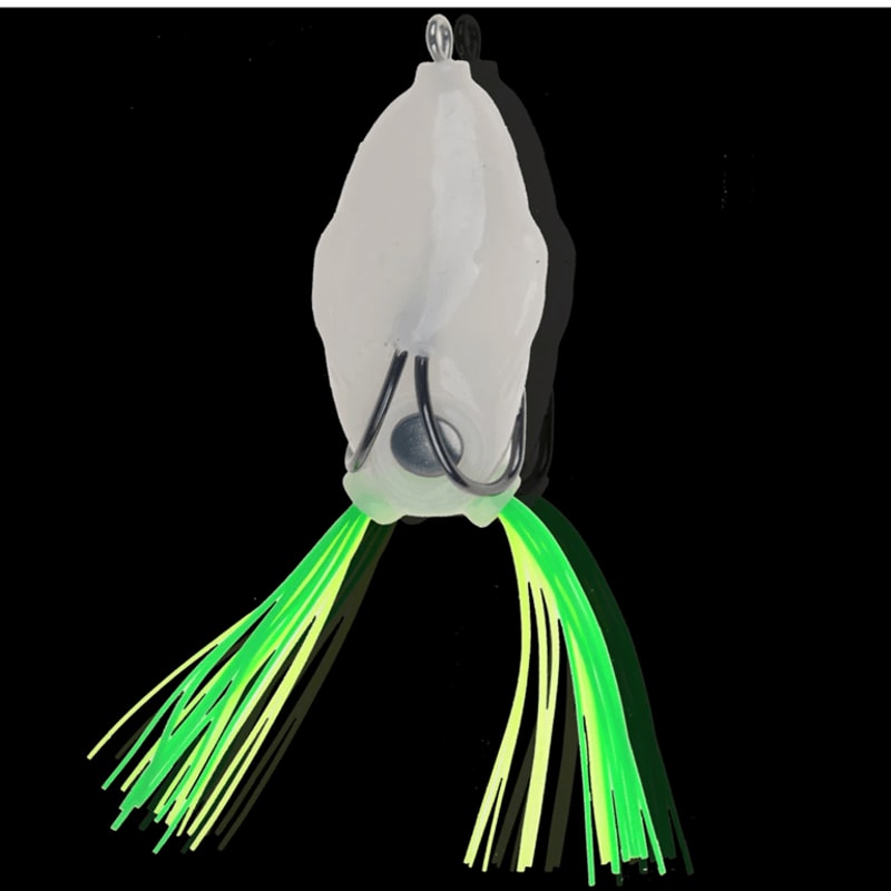 GlowFrog Soft Fishing Lure With Treble Hooks For Topwater Strikes 1