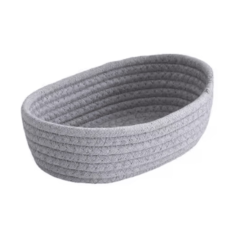 Nordic Cotton Rope Storage Basket Woven Desktop Organizer Box 5