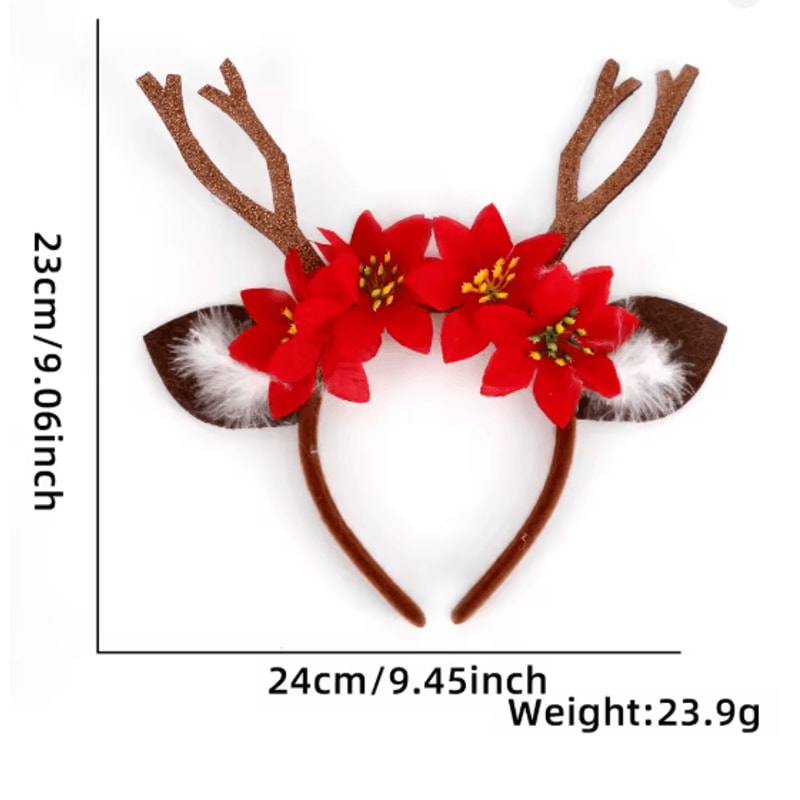 Christmas Antler Headband Cute Reindeer Hair Accessorie 4