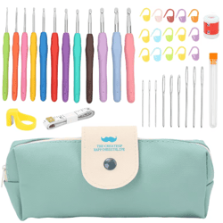 ergonomic crochet hook set extra long knitting needles kit for beginners