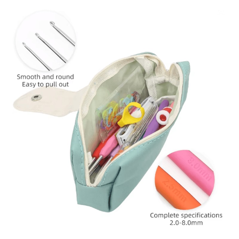 Ergonomic Crochet Hook Set Extra Long Knitting Needles Kit For Beginners 2