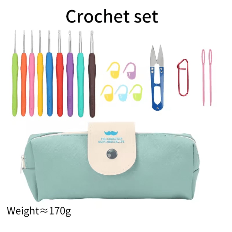 Ergonomic Crochet Hook Set Extra Long Knitting Needles Kit For Beginners 3