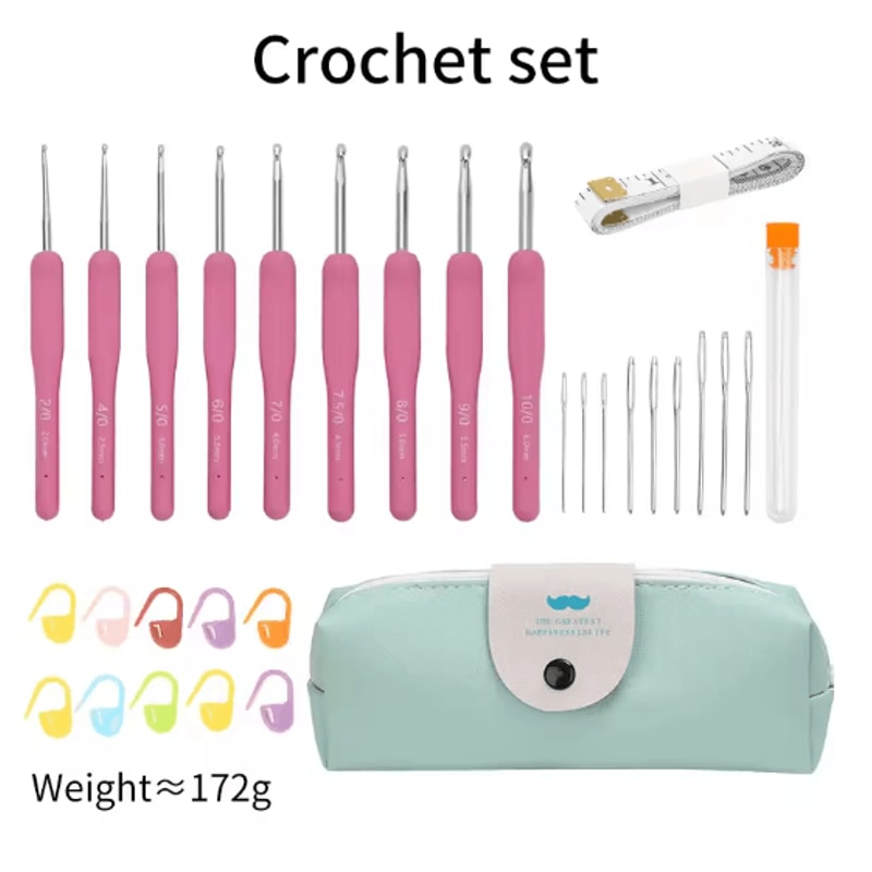 Ergonomic Crochet Hook Set Extra Long Knitting Needles Kit For Beginners 4