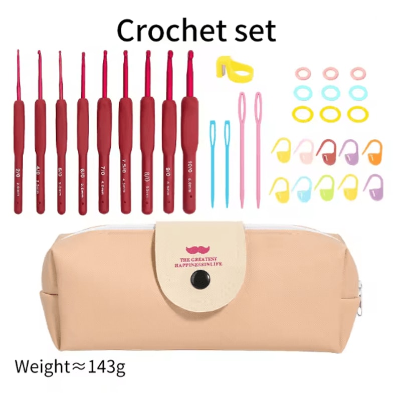 Ergonomic Crochet Hook Set Extra Long Knitting Needles Kit For Beginners 5