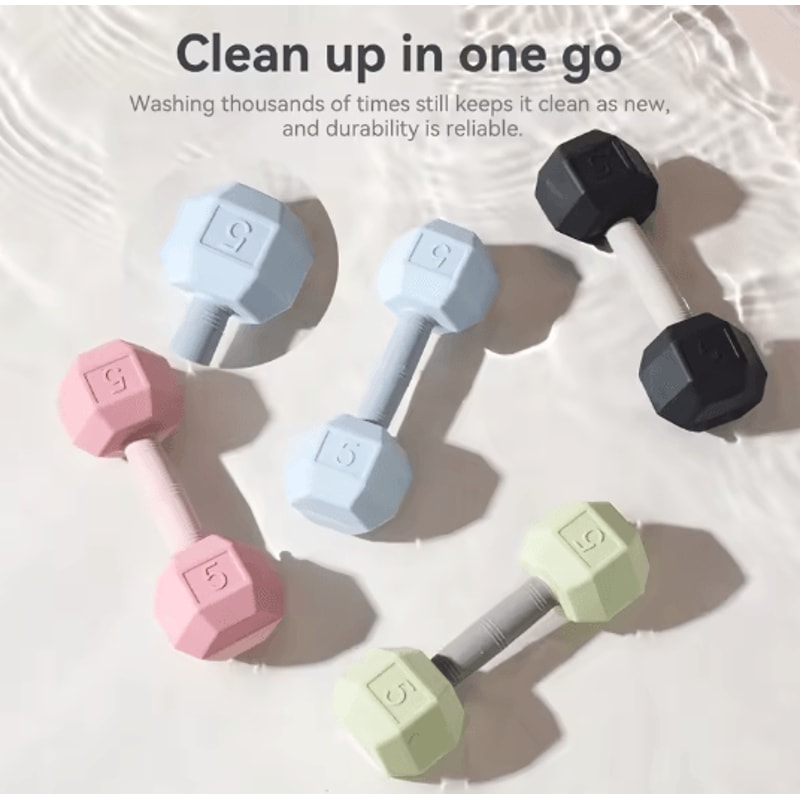 Baby Silicone Teething Rattle Dumbbell Sensory Toy For Infants 3