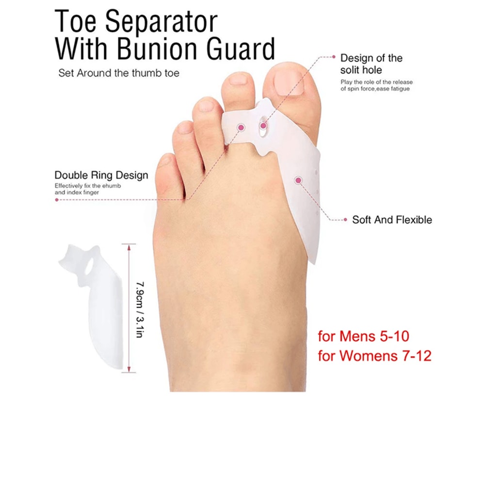 Premium Silicone Toe Separator Bunion Correction Set For Comfortable Toe Alignment And Pain Relief 1