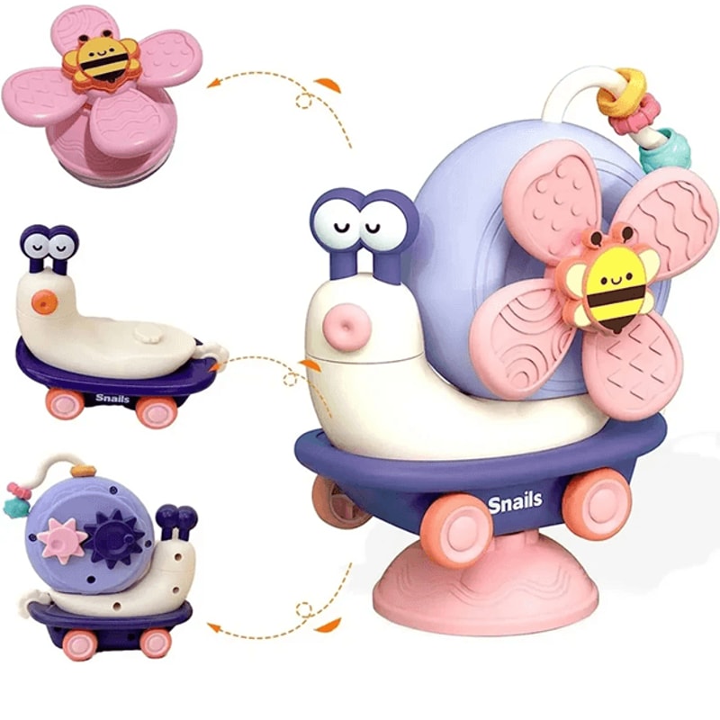 Snail Spinner Suction Cup Sensory Toy For Babies Fine Motor Montessori Play 2