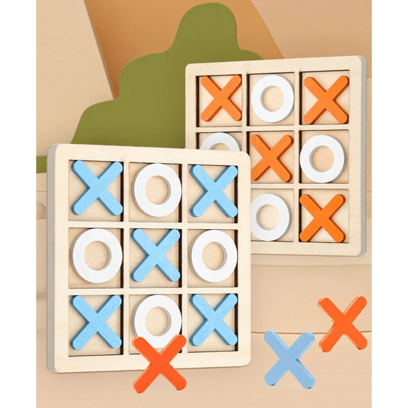 Wooden Montessori Chess Puzzle Game Educational Brain Training Toy For Kids 0