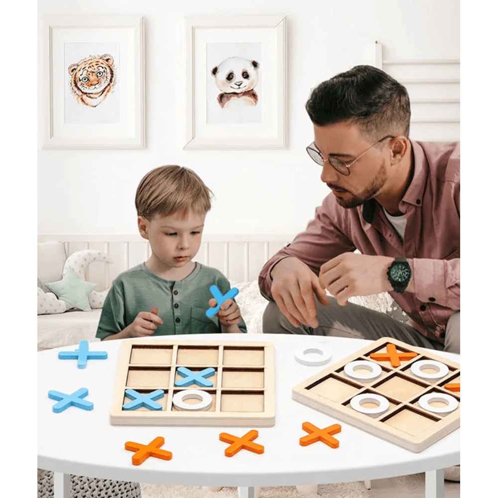 Wooden Montessori Chess Puzzle Game Educational Brain Training Toy For Kids 1