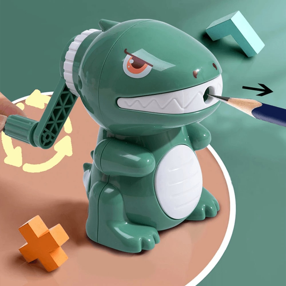 Cute Dinosaur Pencil Sharpener Manual Cartoon Sharpener For Kids And Students 0