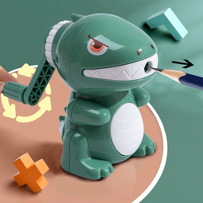 Cute Dinosaur Pencil Sharpener Manual Cartoon Sharpener For Kids And Students 0