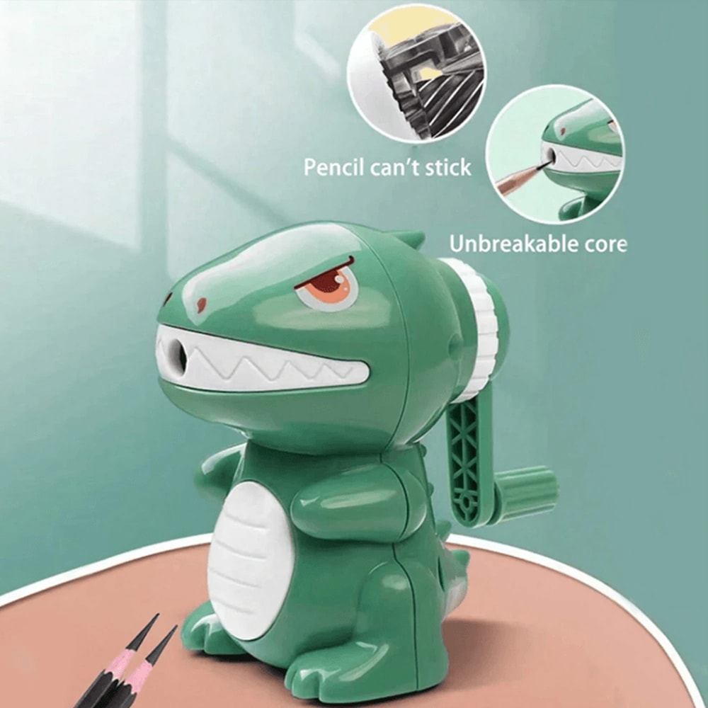 Cute Dinosaur Pencil Sharpener Manual Cartoon Sharpener For Kids And Students 1