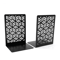 Heavy Duty Metal Bookends Door Design Non Slip Book Ends Set 3