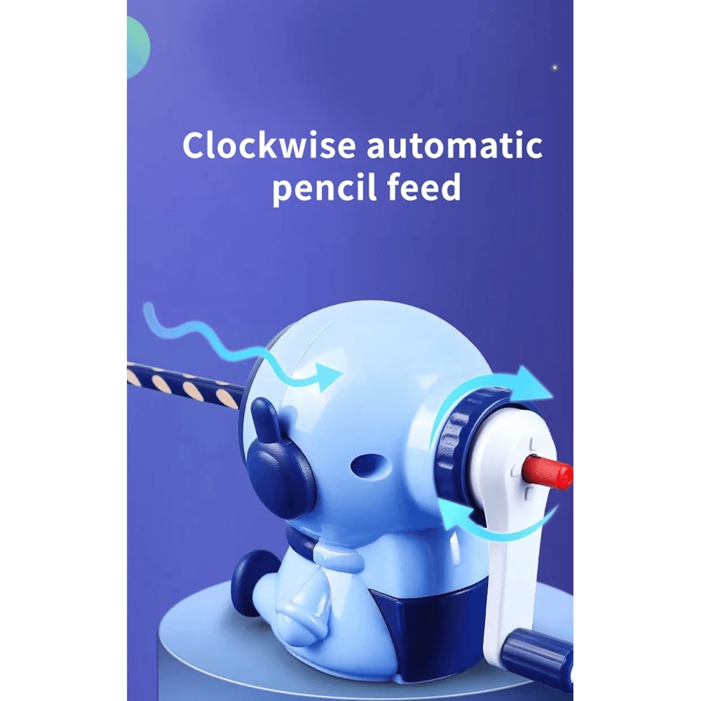 Astronaut Hand Crank Pencil Sharpener Cartoon Manual Sharpener For Kids 1