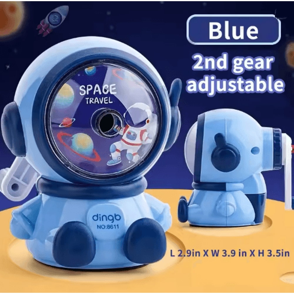Astronaut Hand Crank Pencil Sharpener Cartoon Manual Sharpener For Kids 2