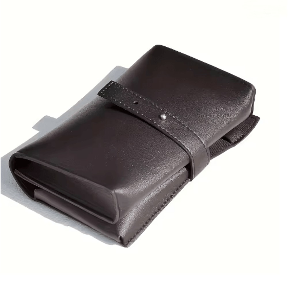 PU Leather Multi Compartment Tech Organizer Travel Cable Case 3