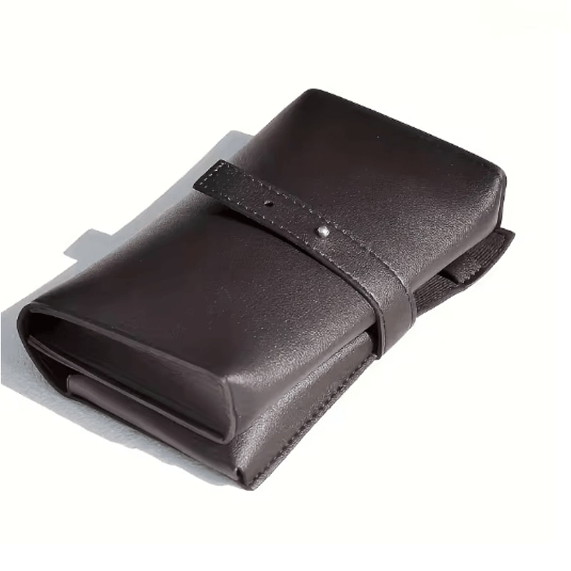 PU Leather Multi Compartment Tech Organizer Travel Cable Case 3