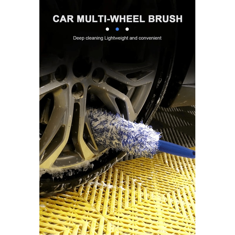 SEAMETAL Plush Car Wheel Rim Cleaning Brush For Deep Tire Detailing 0