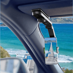 360 degree sun visor phone holder for hands free car viewing