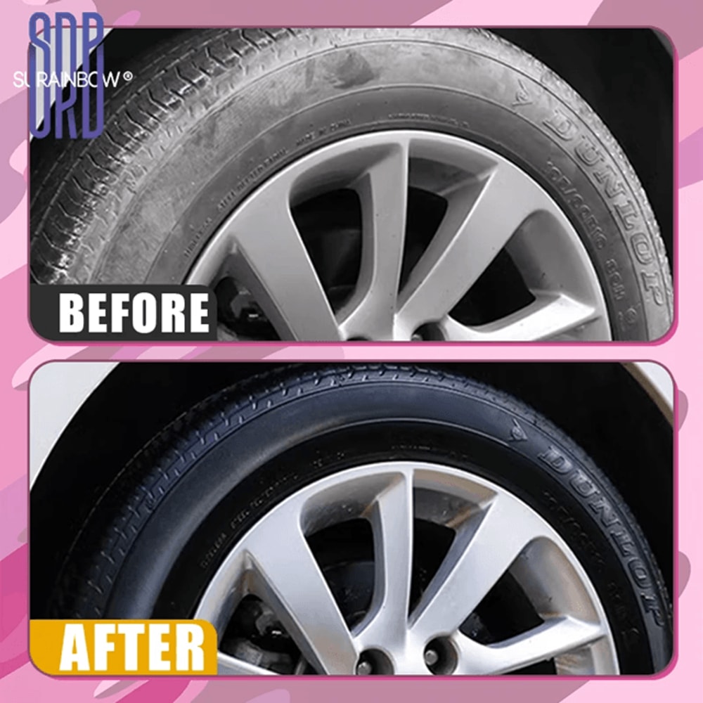 Wet Look Tire Shine Spray With UV Protection For Deep Gloss Finish 3