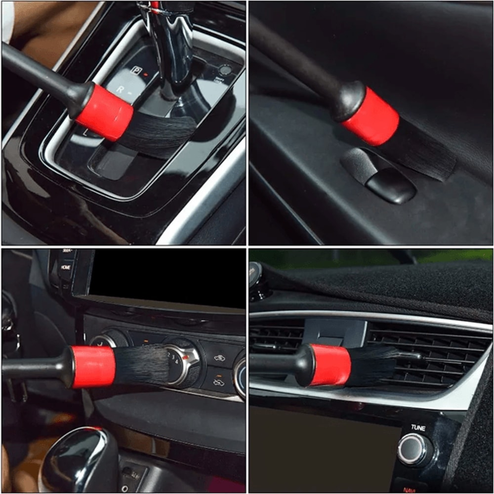 5 Piece Car Cleaning Brush Kit For Interior Detailing And Wheel Care 1