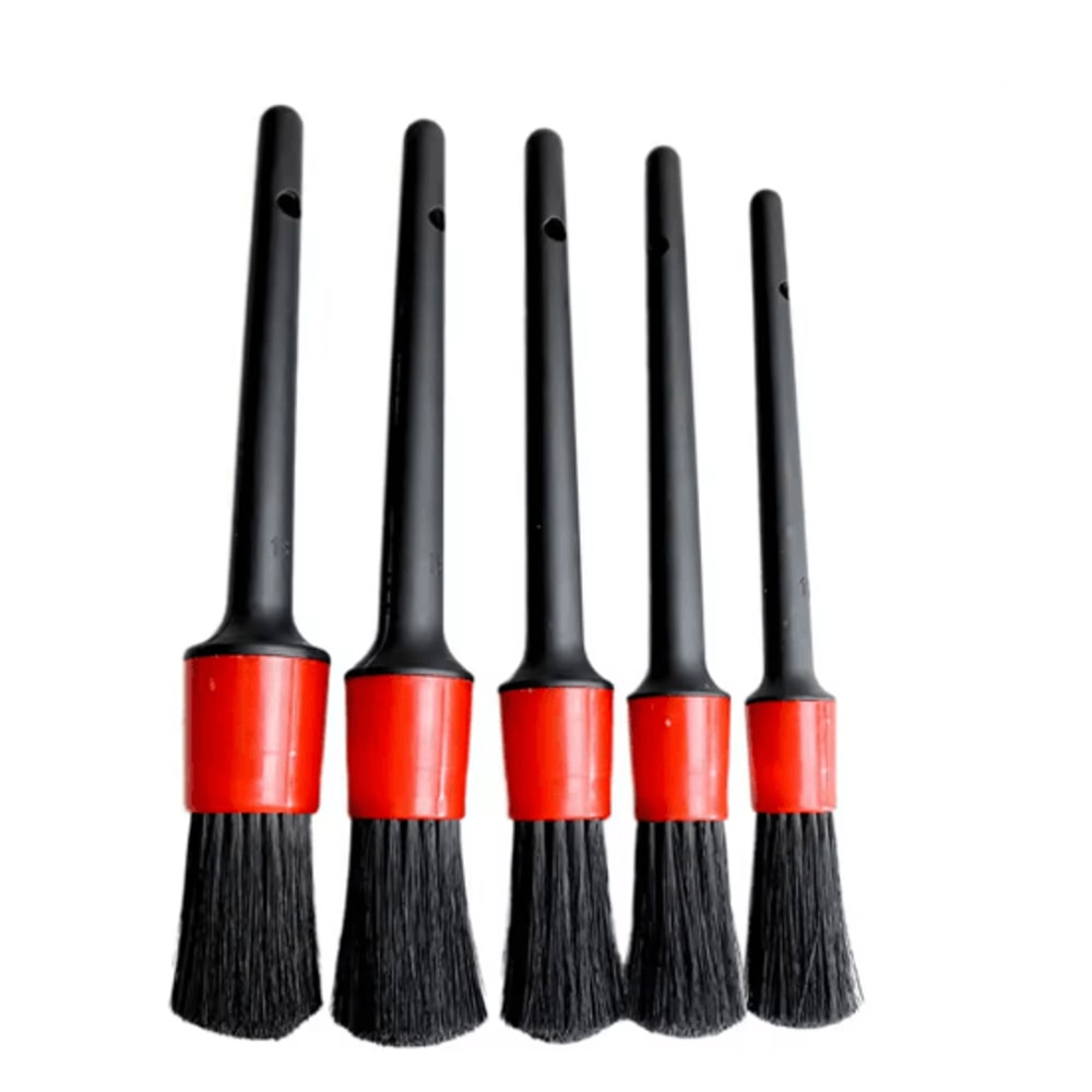 5 Piece Car Cleaning Brush Kit For Interior Detailing And Wheel Care 3