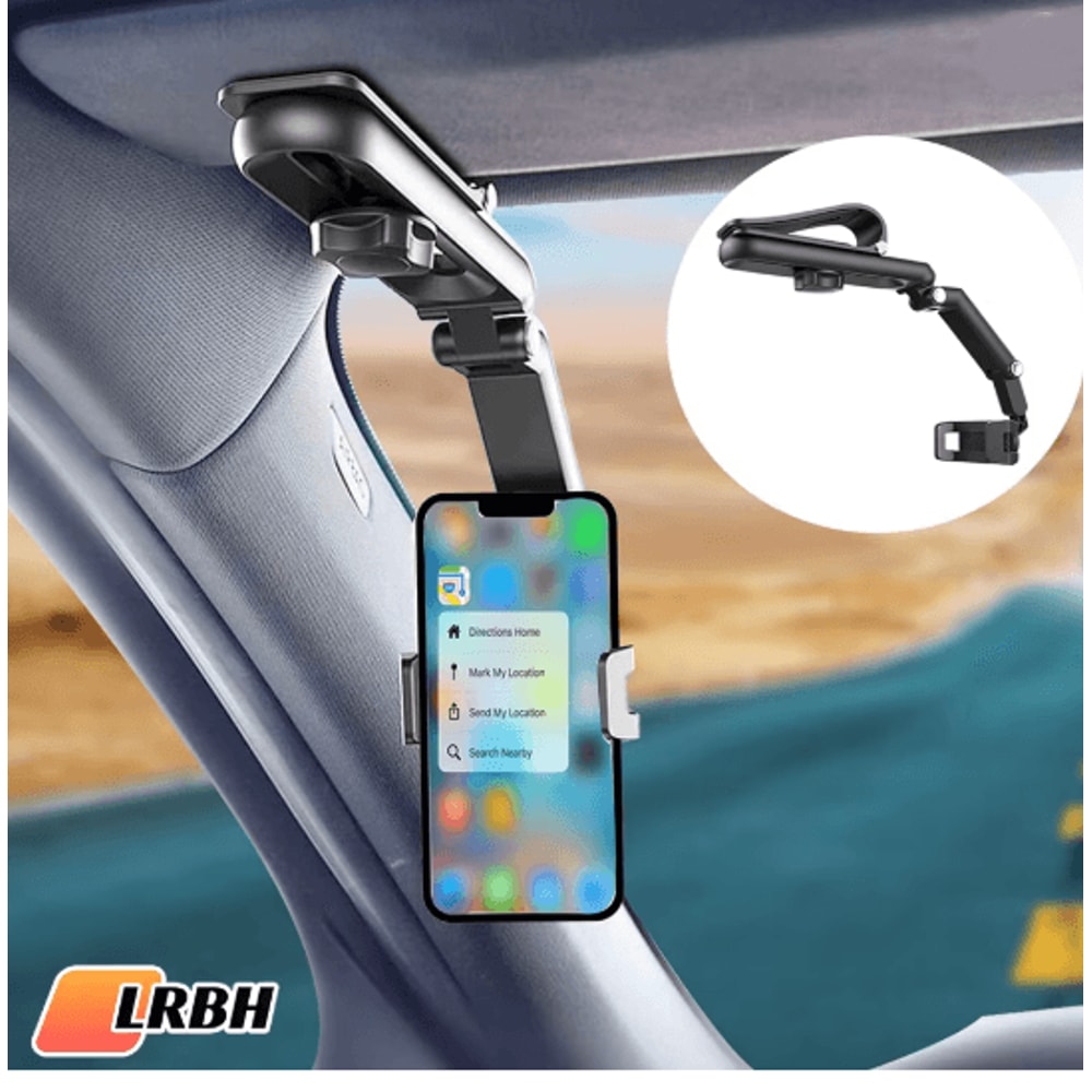 360 Degree Sun Visor Phone Holder For Hands Free Car Use 0
