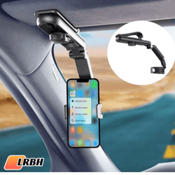 360 degree sun visor phone holder for hands free car use