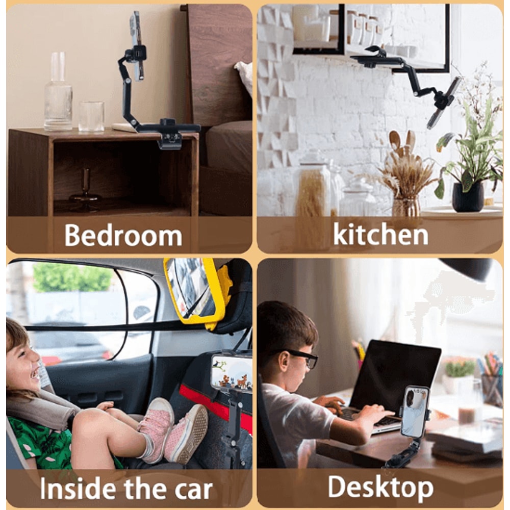 360 Degree Sun Visor Phone Holder For Hands Free Car Use 2