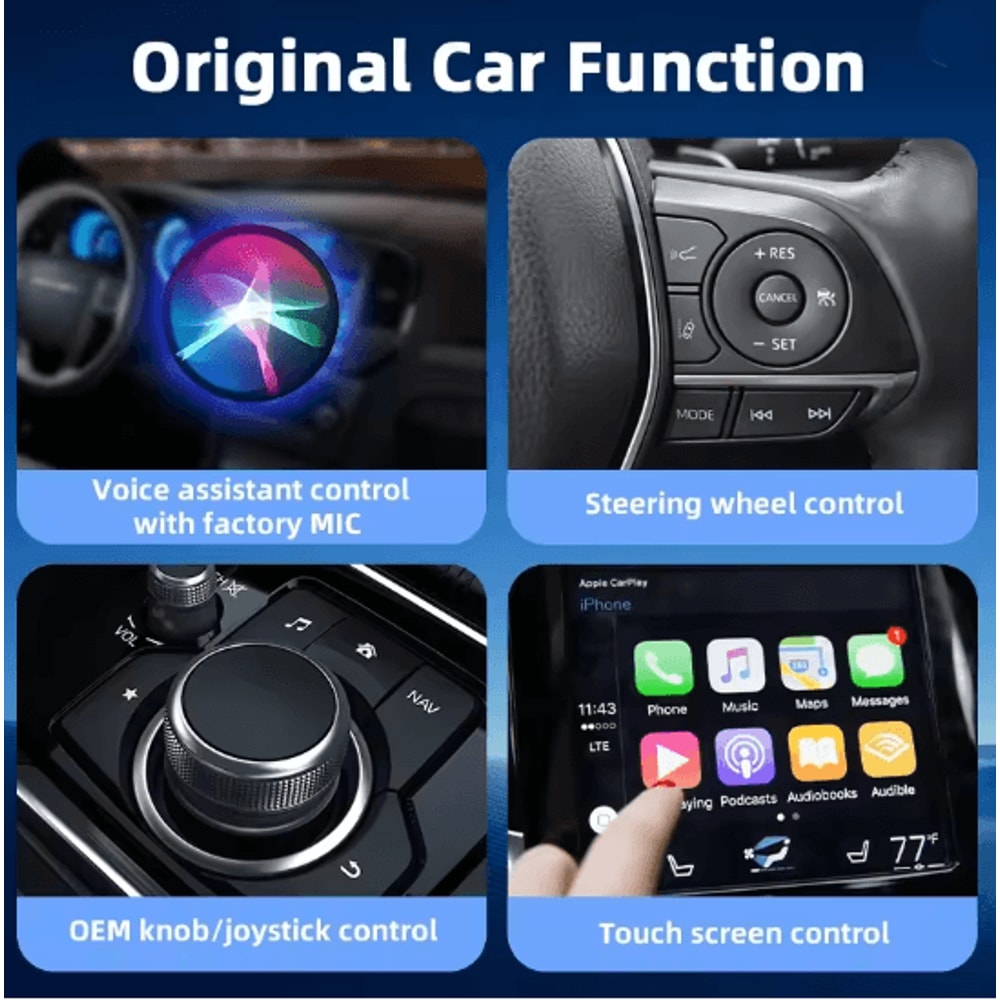 Wireless CarPlay And Android Auto Mini Smart Box With RGB Lighting 1