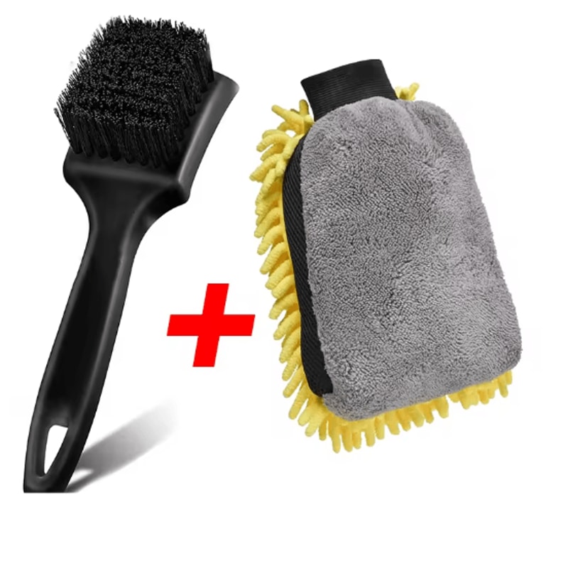 Car Tire And Rim Cleaning Brush Kit For Wheel Hub Detailing 4