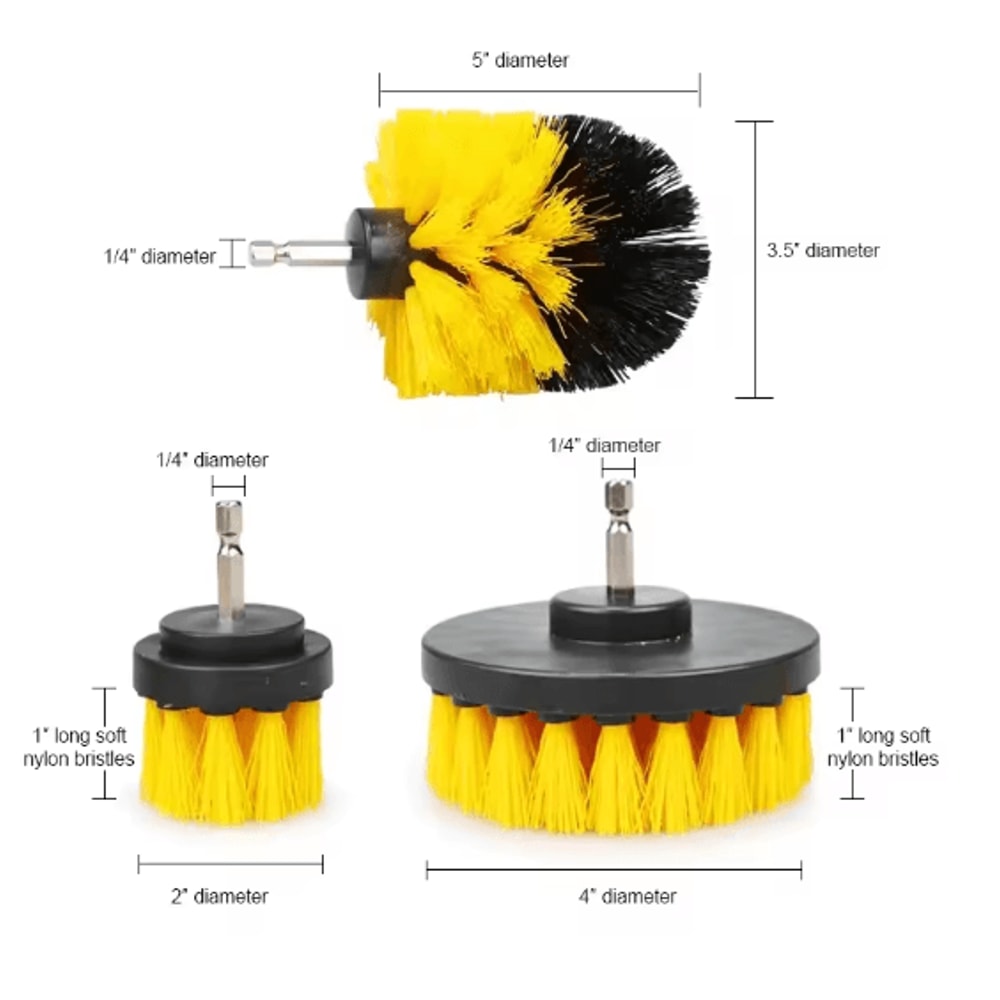 Electric Drill Brush Scrubber Set For Bathroom And Household Deep Cleaning 9