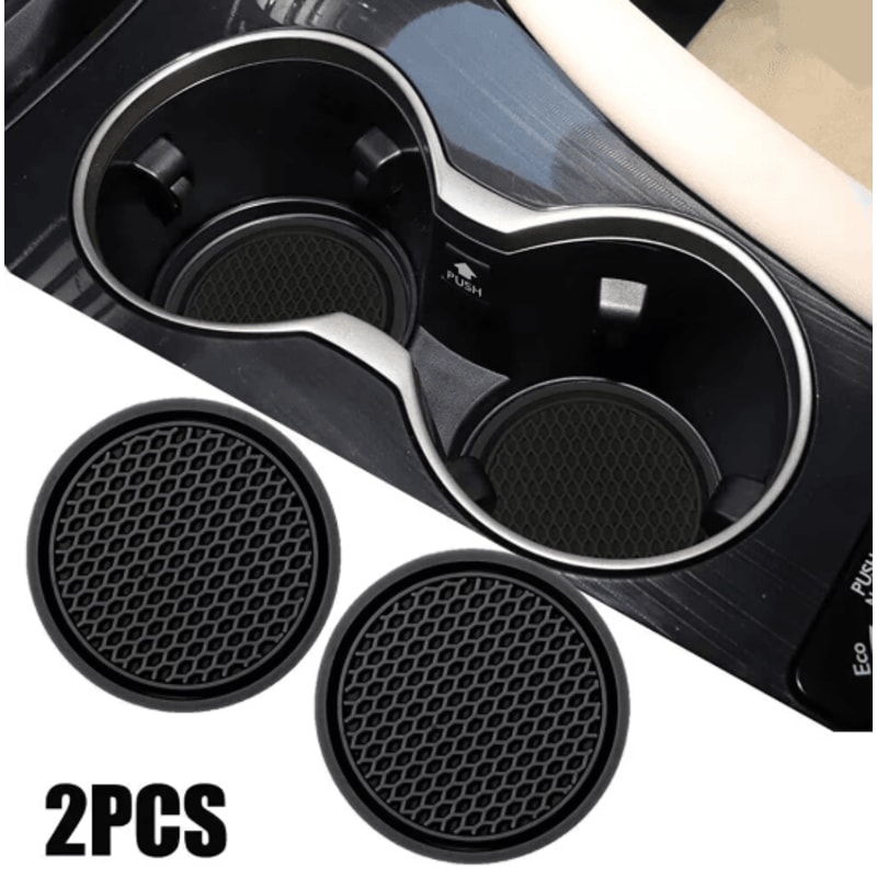 Non Slip Car Cup Holder Coasters Set For Interior Protection 1