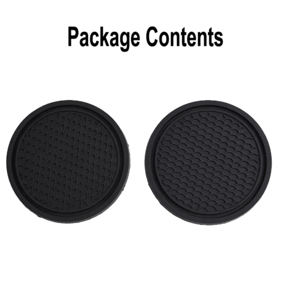 Non Slip Car Cup Holder Coasters Set For Interior Protection 2