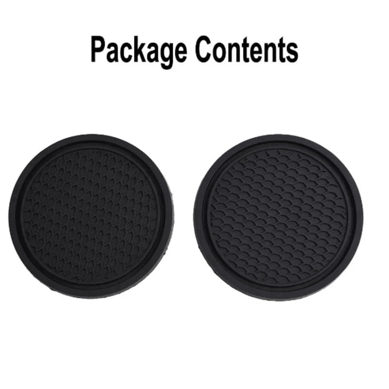 Non Slip Car Cup Holder Coasters Set For Interior Protection 2