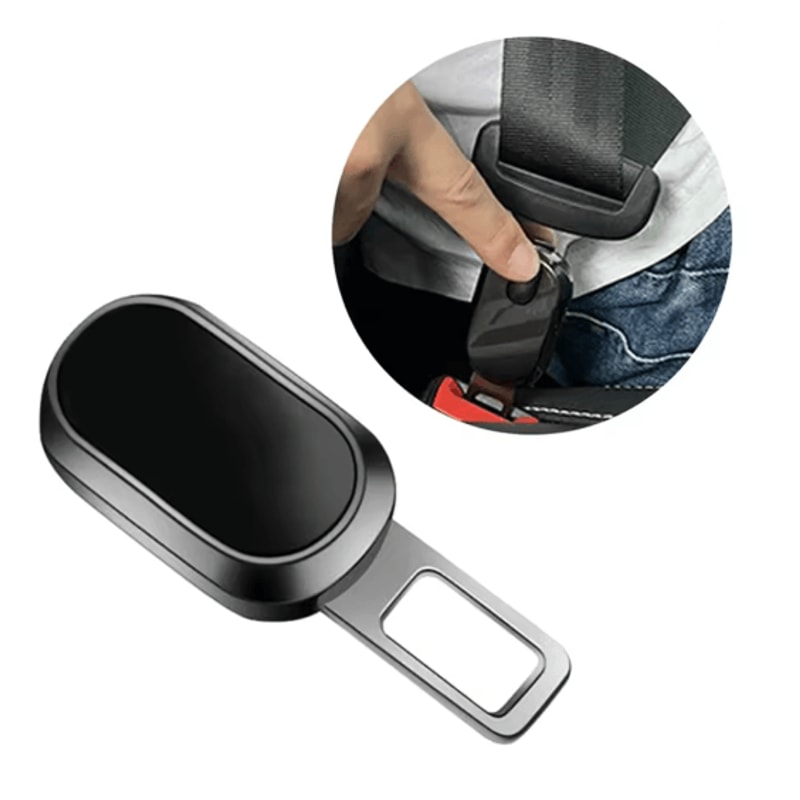 Metal Car Seat Belt Buckle Extender With One Button Release 3