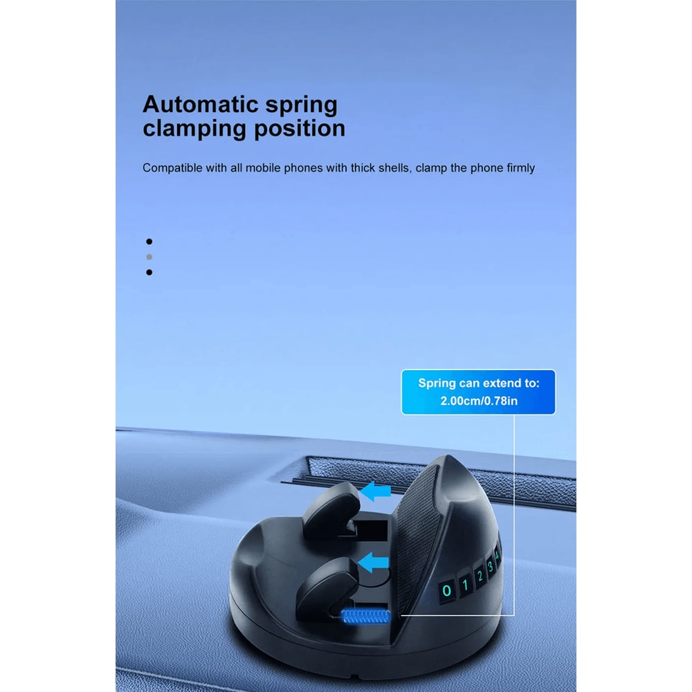 BLALION Dashboard Car Phone Mount With 360 Degree Rotation And One Hand Operation 3