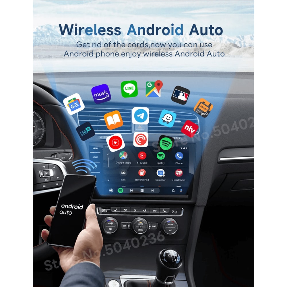 CarlinKit 50 Wireless CarPlay And Android Auto Adapter With Dual Band WiFi 1