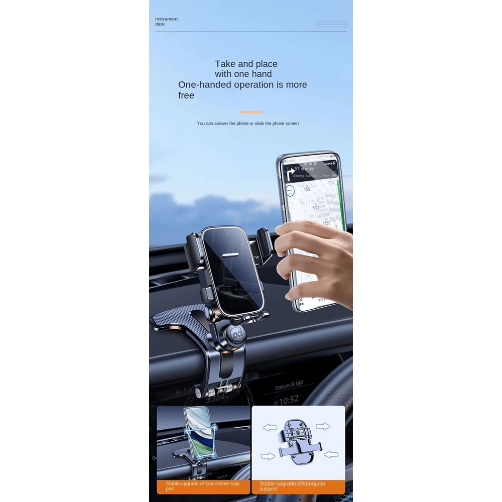 Universal Dashboard Car Phone Holder For Central Console Navigation 1