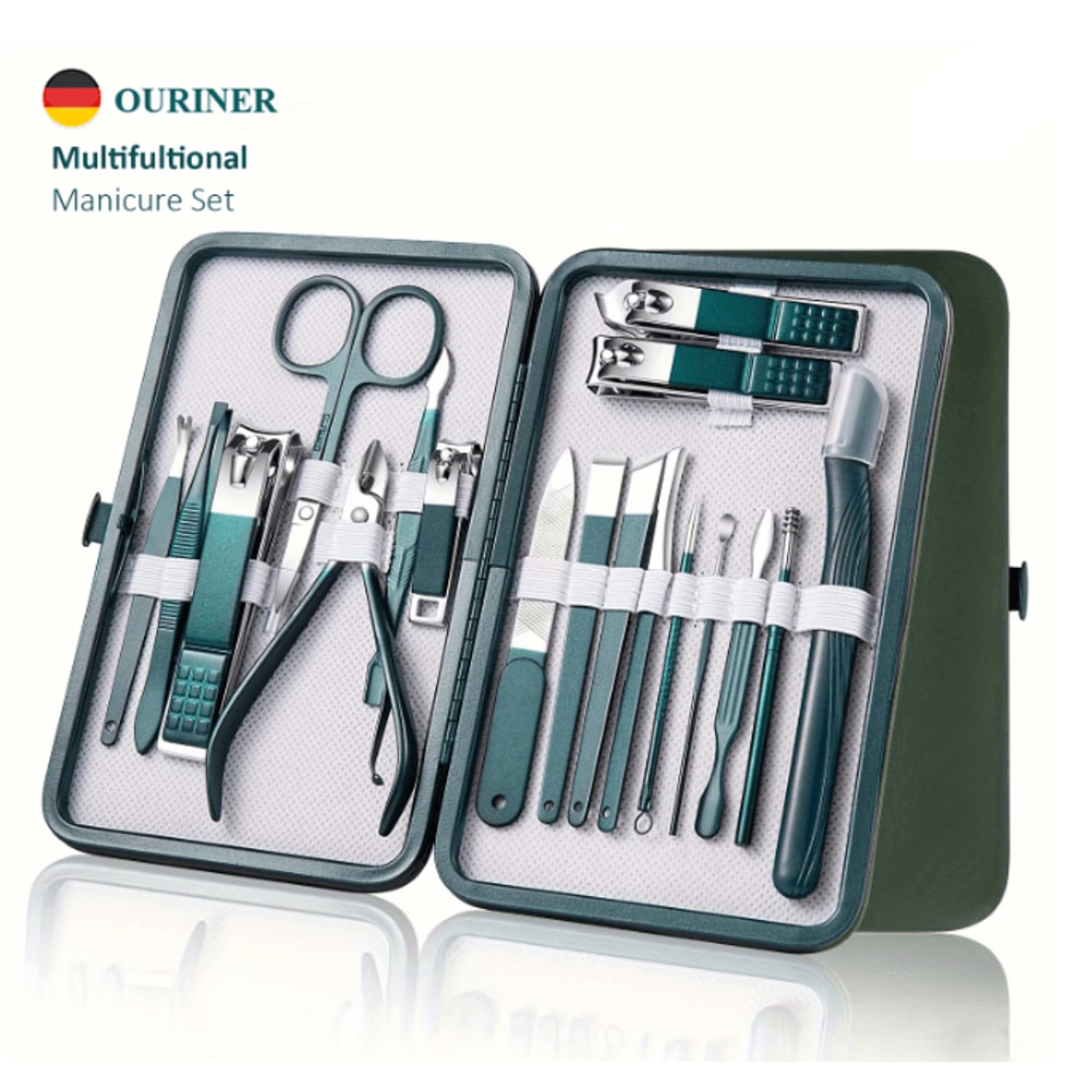 Professional Stainless Steel Manicure Pedicure Nail Care Kit Travel Grooming Set 0