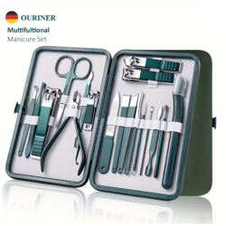 professional stainless steel manicure pedicure nail care kit travel grooming set
