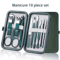 Professional Stainless Steel Manicure Pedicure Nail Care Kit Travel Grooming Set 9