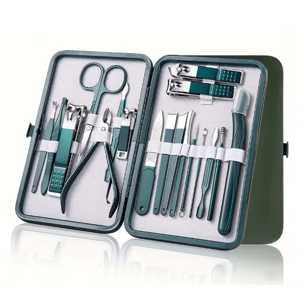 Professional Stainless Steel Manicure Pedicure Nail Care Kit Travel Grooming Set 4