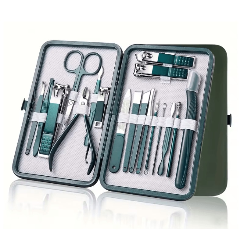 Professional Stainless Steel Manicure Pedicure Nail Care Kit Travel Grooming Set 4
