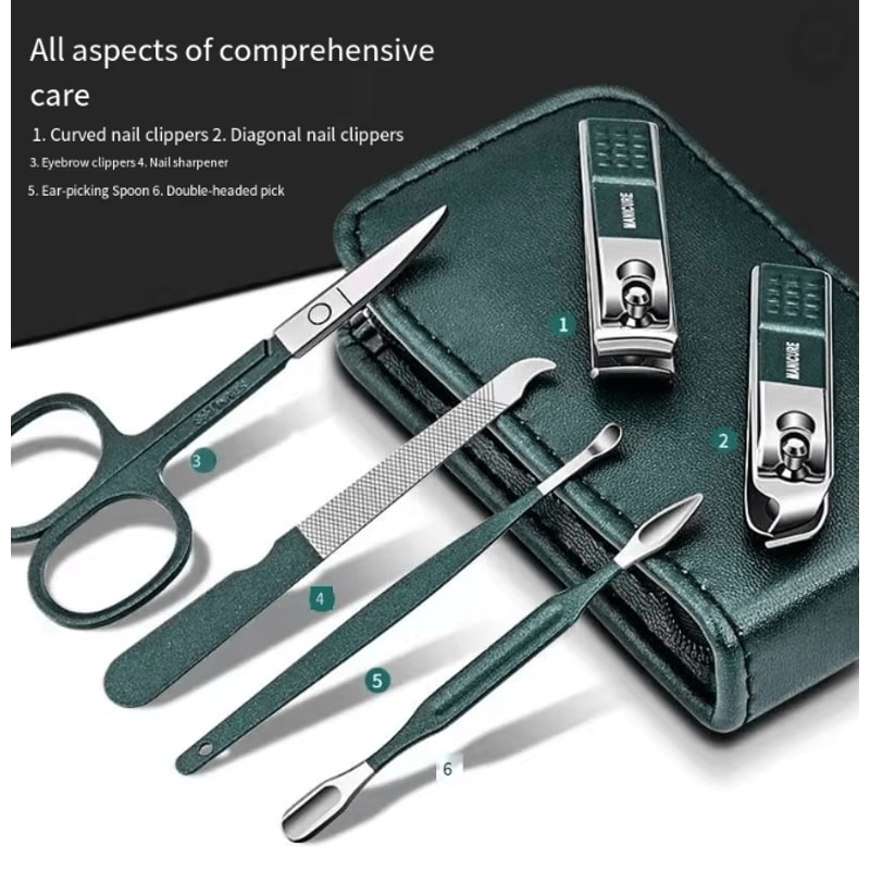 Professional Nail Scissors Set Stainless Steel Manicure Grooming Kit 1