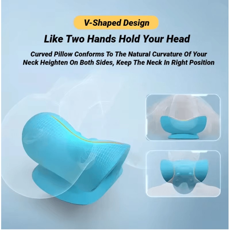 Neck Shoulder Stretcher Cervical Spine Relaxer Pain Relief Massage Pillow 2